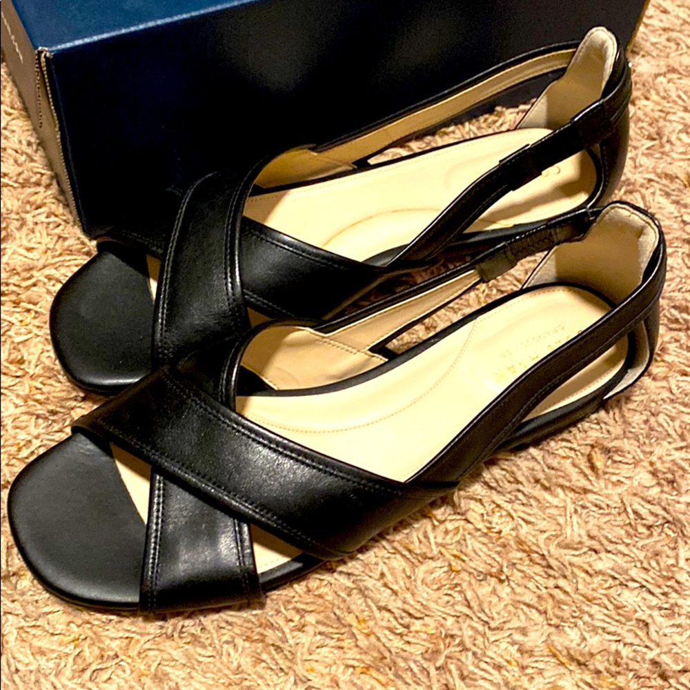 Cole Haan Black flat dress sandals